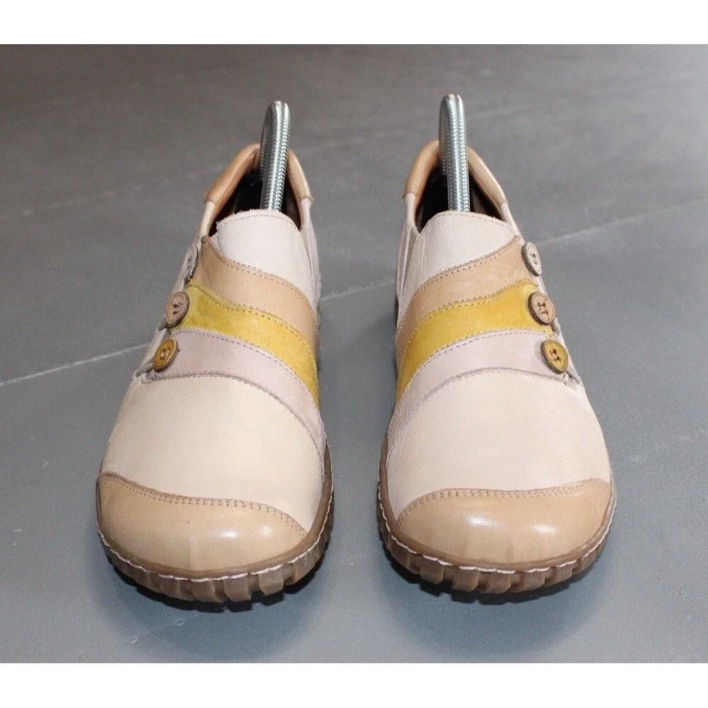 Spring Step Neeta Lagenlook Leather Comfort Shoes Women’s 9.5 EU 40 Boho Loafers